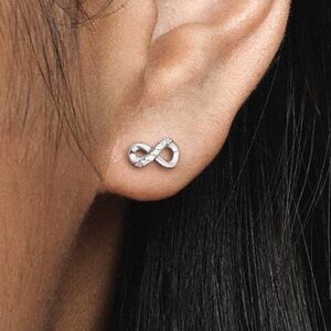 Sparkling Infinity Stud Earrings
Sterling silver